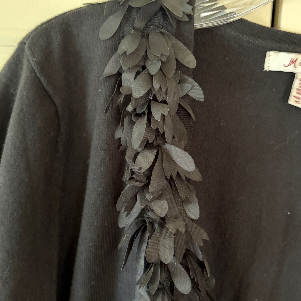 Cardigan Pedals Whimsical Playful Bold  JM summer Elegant Statement SZ M